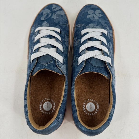 Waco Revitalign Hermosa Shoes Sneakers WOMENS Blue Floral Lace Up SIZE 11 - Picture 6 of 8